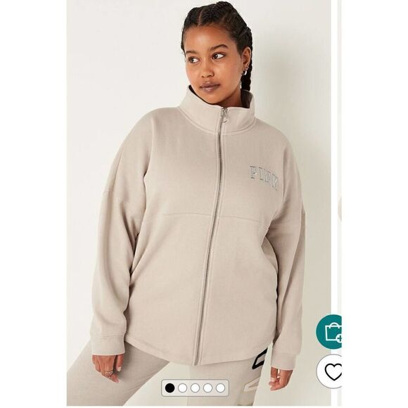 VS pink y2k tan silver gold sweatsuit pants sweatshirt xl/xxl - Picture 3 of 12